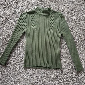 Ribbed Green Vintage Sweater